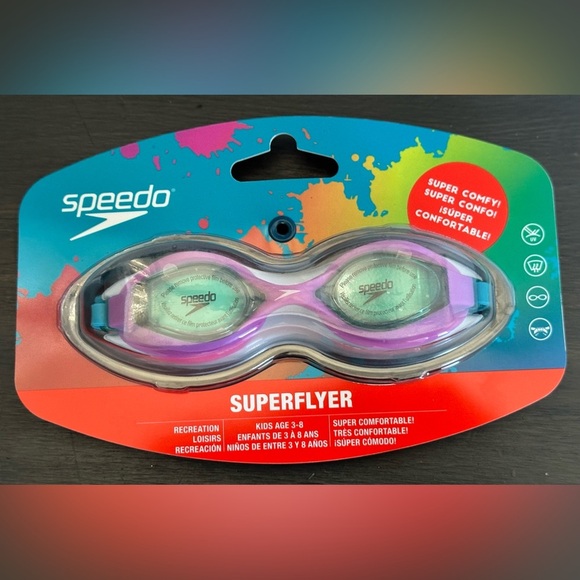 ✨NWT✨ Speedo Superflyer Goggles- Ages 3-8 - Picture 1 of 5